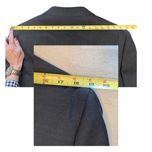 Joseph Abboud Super 100s 3-Piece Suit • Luxury Marzotto Wool • Charcoal 42R Set - Picture 5 of 16